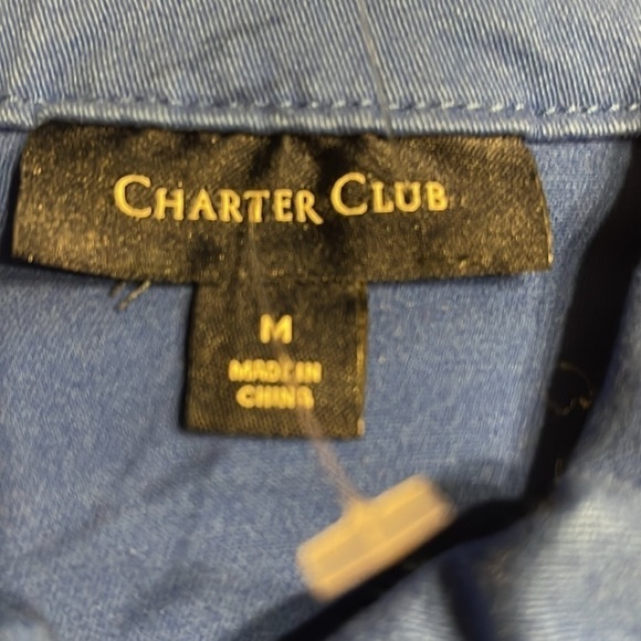 Charter Club M blue jacket with tailored details, pockets and button close - Picture 5 of 6